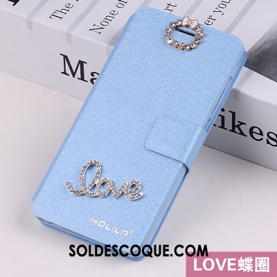 Coque iPhone Se Incassable Étui En Cuir Strass Protection Blanc Pas Cher