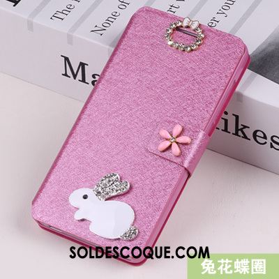 Coque iPhone Se Incassable Étui En Cuir Strass Protection Blanc Pas Cher