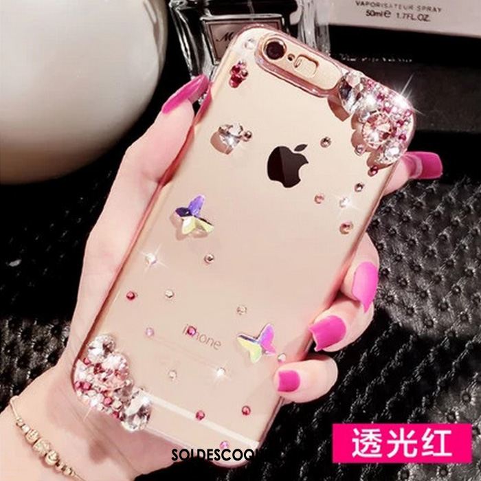 Coque iPhone Se Luxe Téléphone Portable Transparent Créatif Strass Soldes