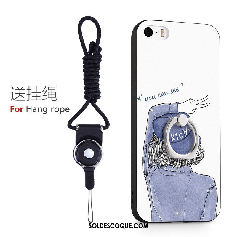 Coque iPhone Se Ornements Suspendus Rose Tout Compris Étui Anneau Soldes