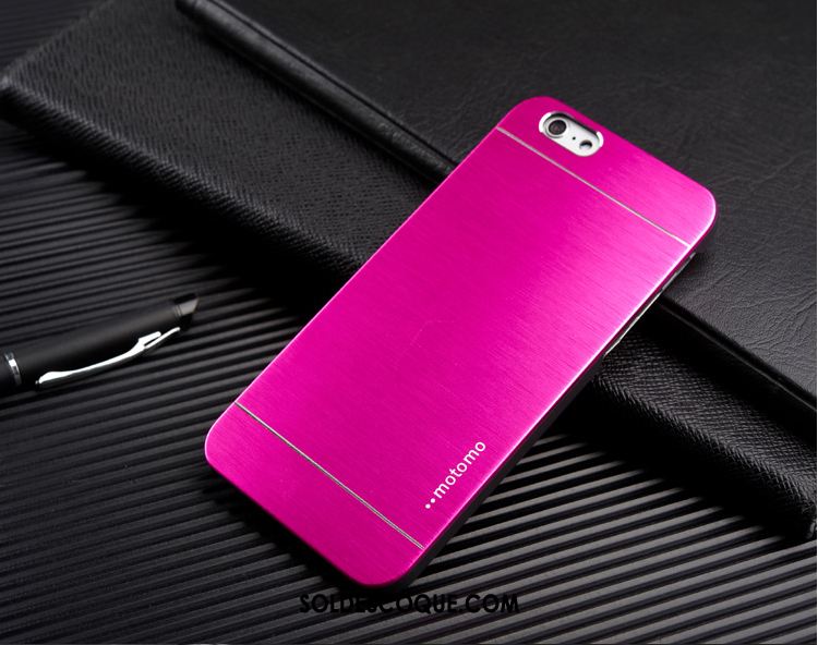 Coque iPhone Se Soie Métal Or Téléphone Portable Incassable Housse Pas Cher