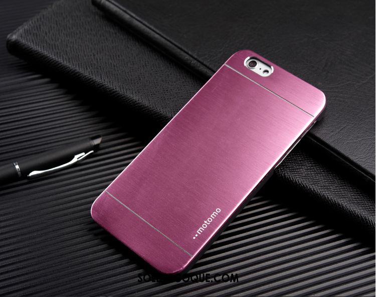 Coque iPhone Se Soie Métal Or Téléphone Portable Incassable Housse Pas Cher