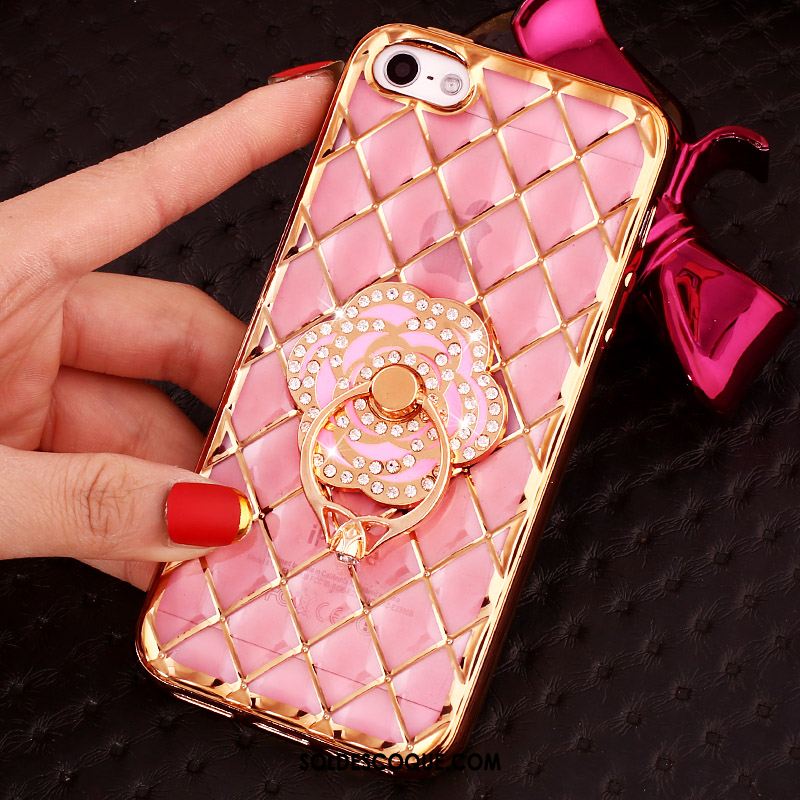 Coque iPhone Se Strass Silicone Protection Étui Or Pas Cher