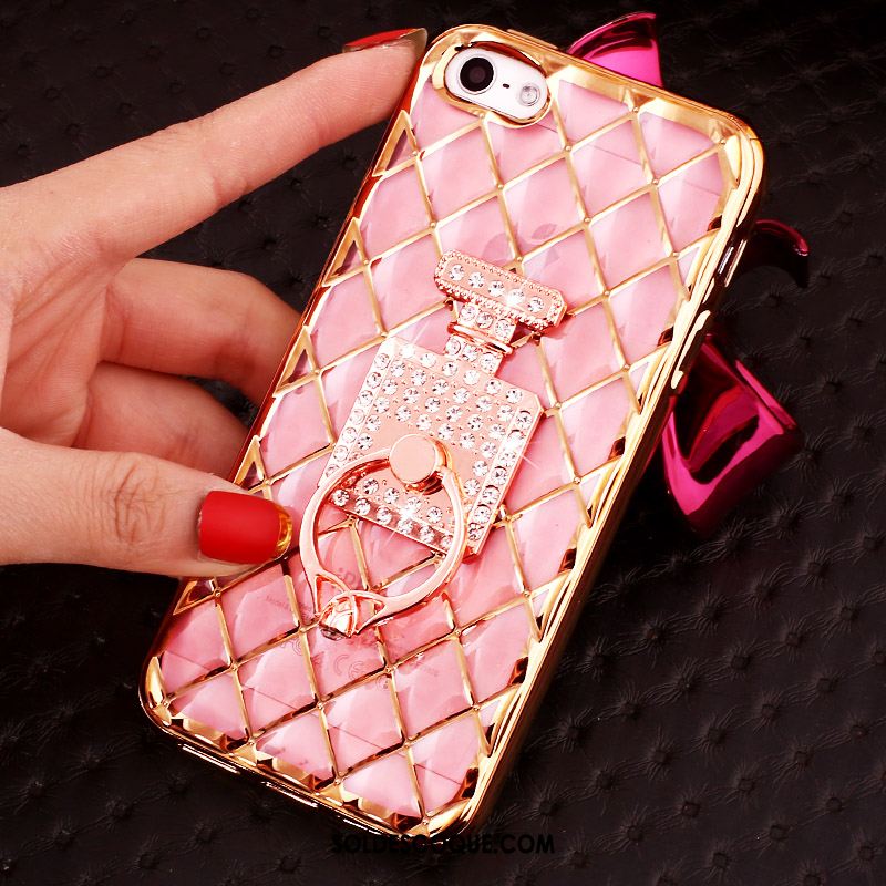 Coque iPhone Se Strass Silicone Protection Étui Or Pas Cher