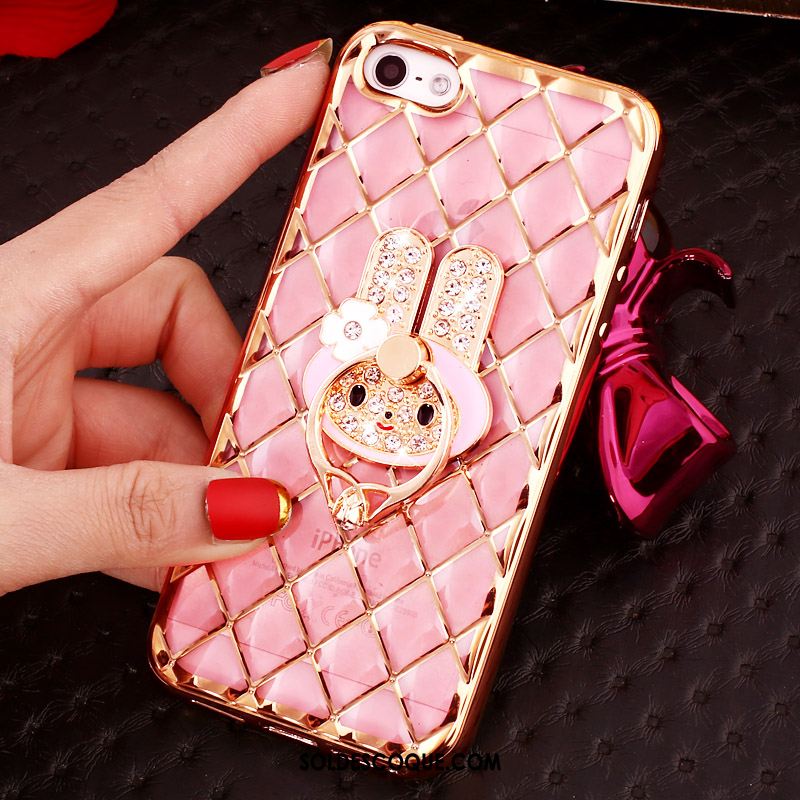Coque iPhone Se Strass Silicone Protection Étui Or Pas Cher