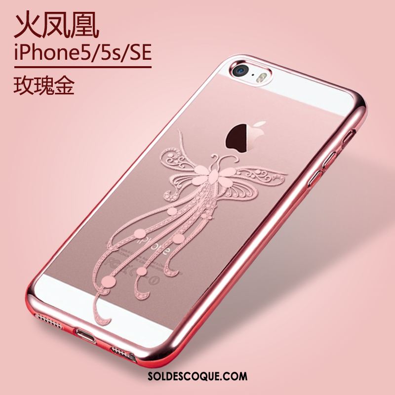 Coque iPhone Se Transparent Nouveau Étui Téléphone Portable Fluide Doux Soldes