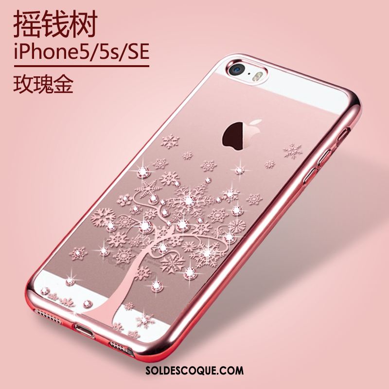 Coque iPhone Se Transparent Nouveau Étui Téléphone Portable Fluide Doux Soldes