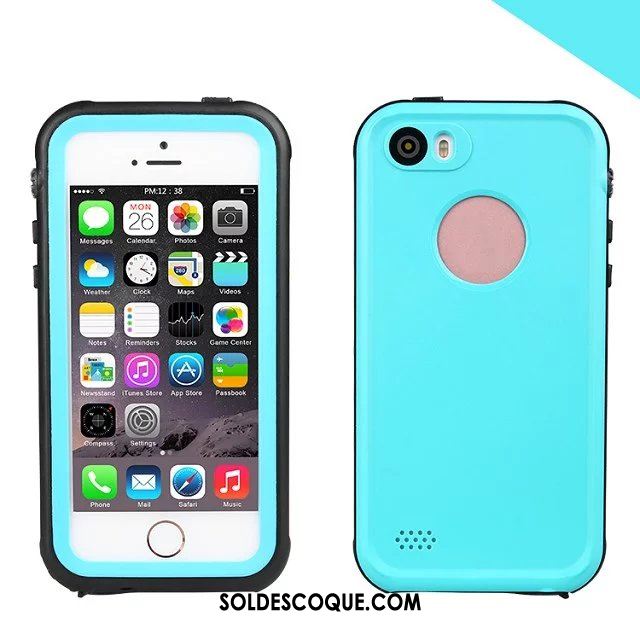 Coque iPhone Se Trois Défenses Téléphone Portable Incassable Blanc Imperméable Pas Cher