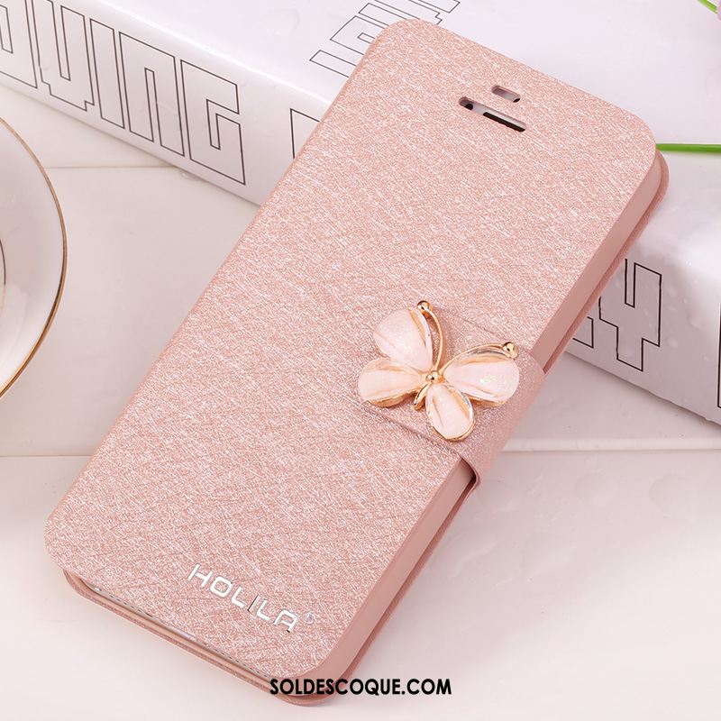 Coque iPhone Se Téléphone Portable Rose Protection Étui En Cuir Tendance Housse En Ligne