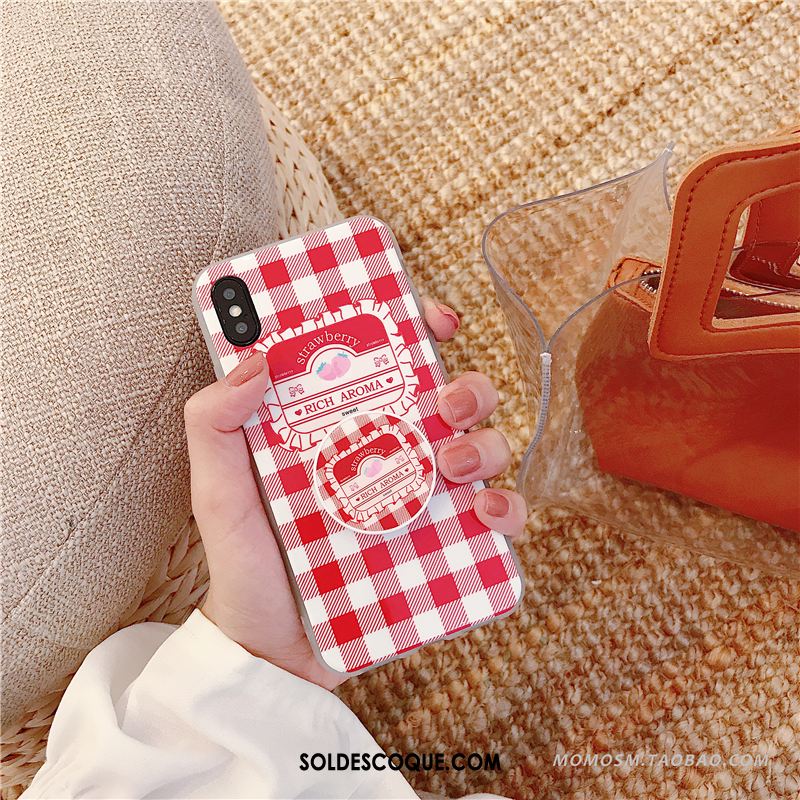 Coque iPhone X Art Vent Plaid Silicone Téléphone Portable En Vente