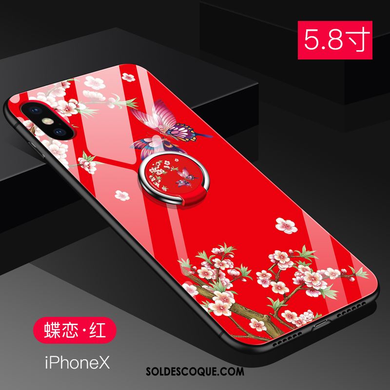 Coque iPhone X Charmant Net Rouge Amoureux Incassable Silicone En Ligne