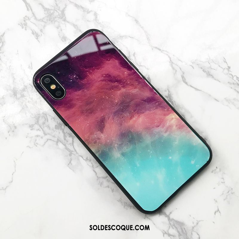 Coque iPhone X Créatif Verre Grand Ciel Étoilé Marque De Tendance Soldes