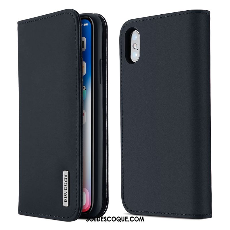 Coque iPhone X Cuir Sac Carte Kaki Étui Protection En Vente