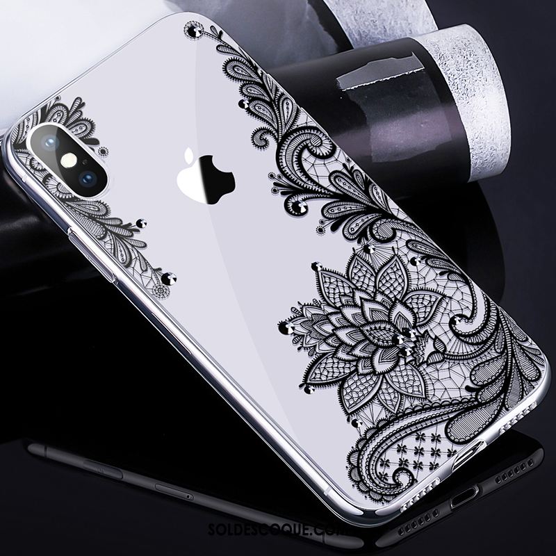 Coque iPhone X Dentelle Incassable Fluide Doux Téléphone Portable Pu Housse En Ligne