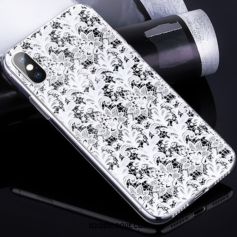 Coque iPhone X Dentelle Incassable Fluide Doux Téléphone Portable Pu Housse En Ligne