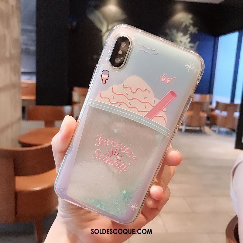 Coque iPhone X Frais Fluide Doux Petit Quicksand Silicone Housse Pas Cher