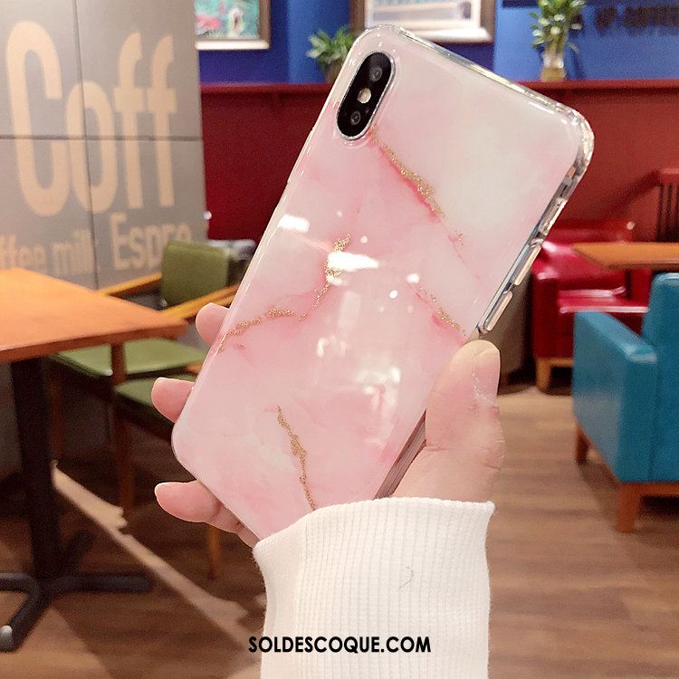 Coque iPhone X Grand Rose Tout Compris Téléphone Portable Tendance Soldes