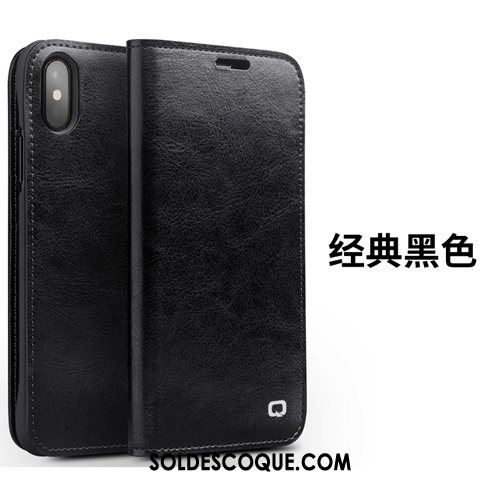 Coque iPhone X Incassable Téléphone Portable Étui Carte Étui En Cuir Soldes