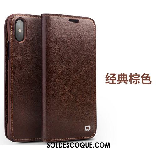 Coque iPhone X Incassable Téléphone Portable Étui Carte Étui En Cuir Soldes