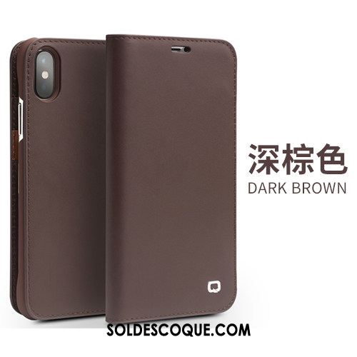 Coque iPhone X Incassable Téléphone Portable Étui Carte Étui En Cuir Soldes