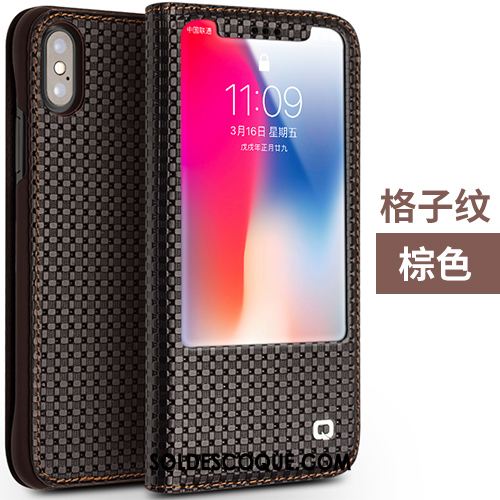 Coque iPhone X Incassable Téléphone Portable Étui Carte Étui En Cuir Soldes