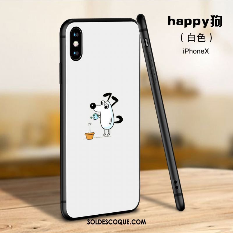 Coque iPhone X Marque De Tendance Téléphone Portable Silicone Verre Incassable France