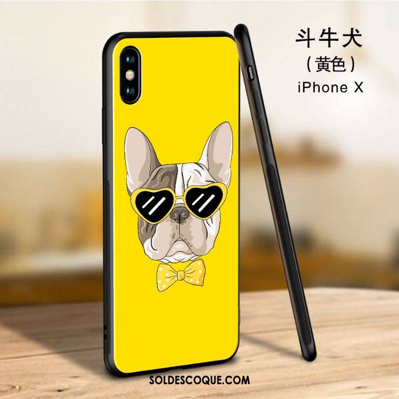 Coque iPhone X Marque De Tendance Téléphone Portable Silicone Verre Incassable France