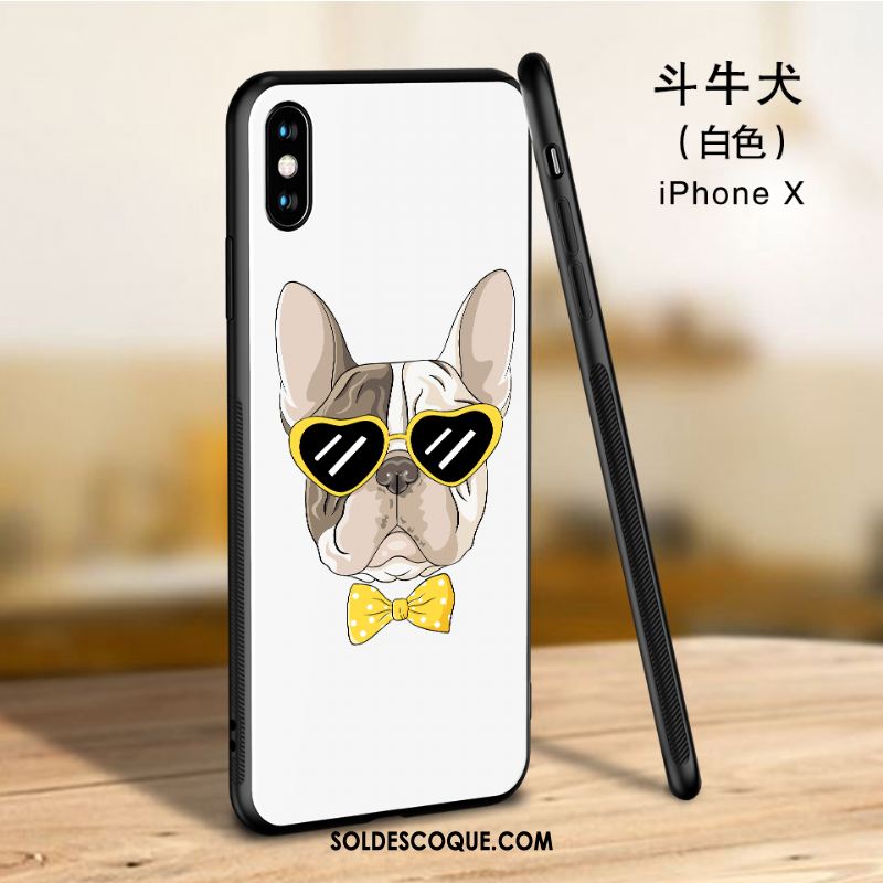 Coque iPhone X Marque De Tendance Téléphone Portable Silicone Verre Incassable France