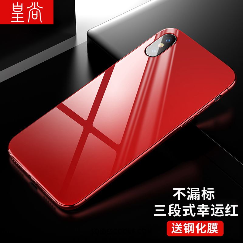 Coque iPhone X Net Rouge Personnalité Créatif Silicone Luxe Pas Cher