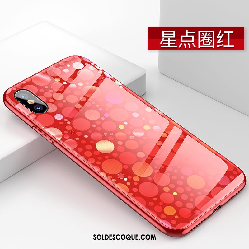 Coque iPhone X Net Rouge Personnalité Créatif Silicone Luxe Pas Cher