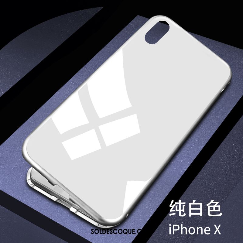 Coque iPhone X Noir Téléphone Portable Étui Transparent Luxe Pas Cher