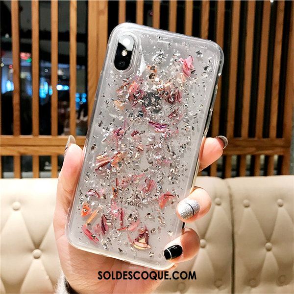 Coque iPhone X Nouveau Transparent Silicone Or Tout Compris Soldes