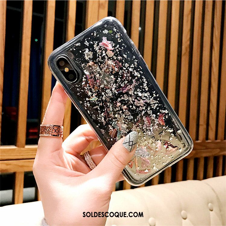 Coque iPhone X Nouveau Transparent Silicone Or Tout Compris Soldes