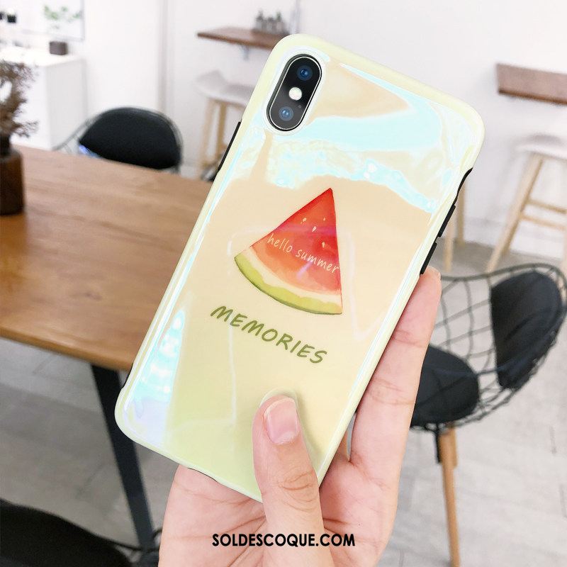 Coque iPhone X Ornements Suspendus Bleu Cou Suspendu Étui Téléphone Portable Pas Cher