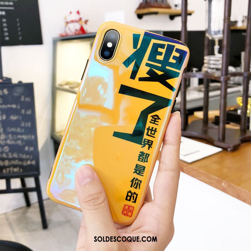 Coque iPhone X Ornements Suspendus Bleu Cou Suspendu Étui Téléphone Portable Pas Cher