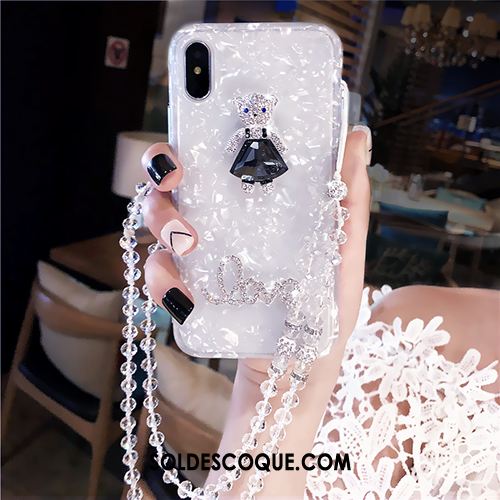 Coque iPhone X Personnalité Créatif Cristal Ornements Suspendus Marque De Tendance Pas Cher