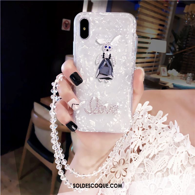 Coque iPhone X Personnalité Créatif Cristal Ornements Suspendus Marque De Tendance Pas Cher