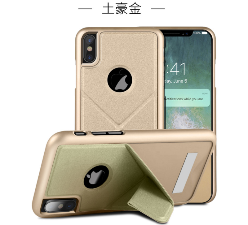 Coque iPhone X Résistant Aux Rayures Business Plier Magnétisme Très Mince En Ligne