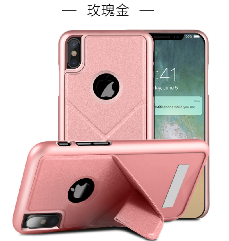 Coque iPhone X Résistant Aux Rayures Business Plier Magnétisme Très Mince En Ligne