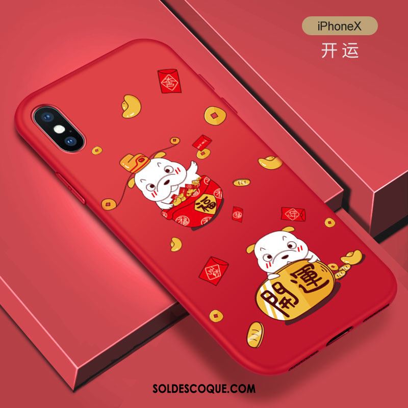 Coque iPhone X Tout Compris Noir Créatif Incassable Fluide Doux En Ligne