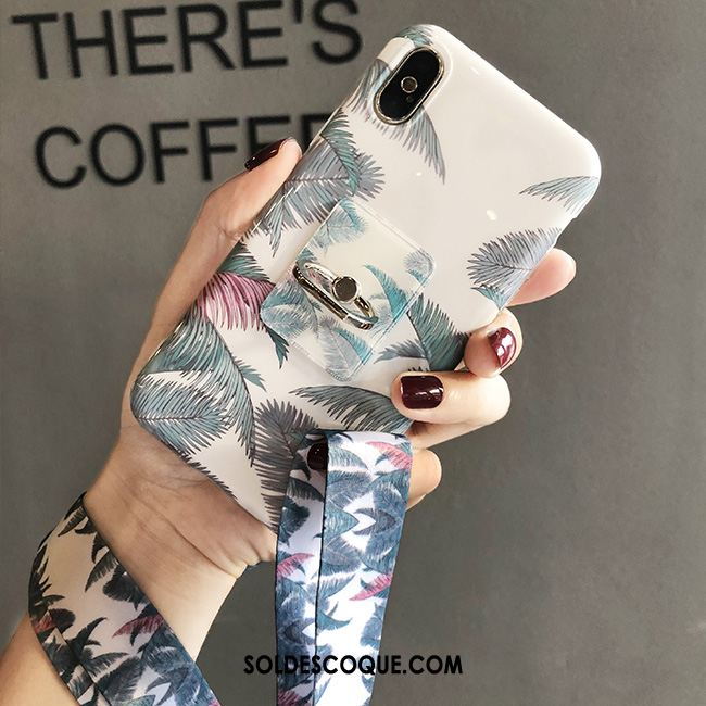 Coque iPhone X Tout Compris Ornements Suspendus Marque De Tendance Silicone Support Pas Cher