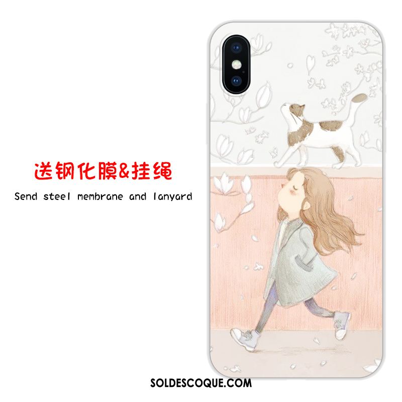 Coque iPhone X Tout Compris Rose Téléphone Portable Incassable Étui Pas Cher