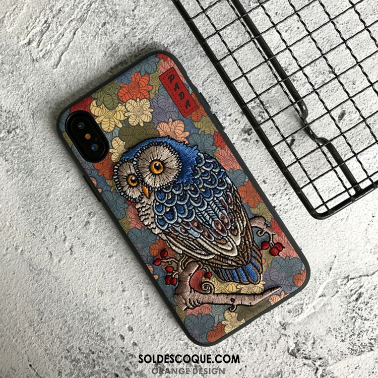 Coque iPhone X Téléphone Portable Silicone Personnalité Incassable Marque De Tendance En Ligne