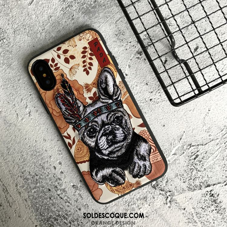 Coque iPhone X Téléphone Portable Silicone Personnalité Incassable Marque De Tendance En Ligne