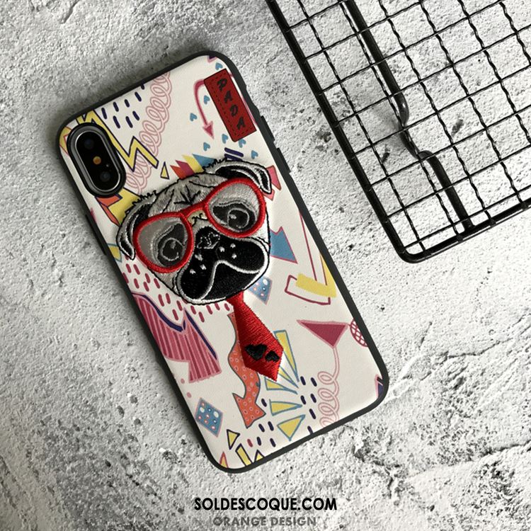 Coque iPhone X Téléphone Portable Silicone Personnalité Incassable Marque De Tendance En Ligne