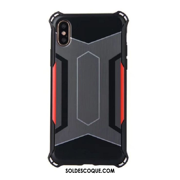 Coque iPhone X Étui Ballon Métal Gris Téléphone Portable Soldes