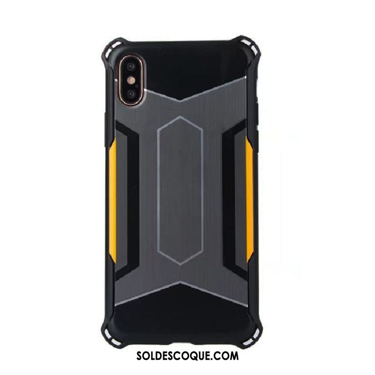 Coque iPhone X Étui Ballon Métal Gris Téléphone Portable Soldes