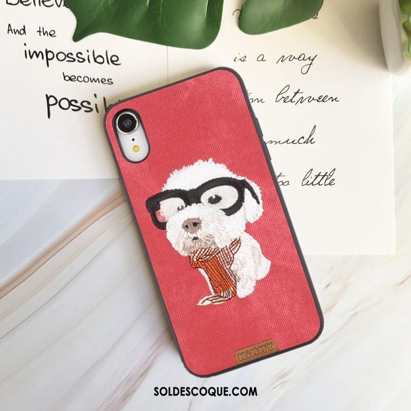 Coque iPhone Xr Chiens Gris Téléphone Portable Dessin Animé Amoureux Pas Cher