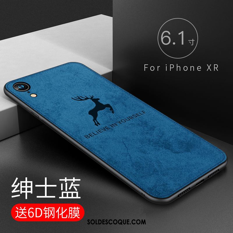 Coque iPhone Xr Créatif Tendance Rose Étui Tout Compris Pas Cher