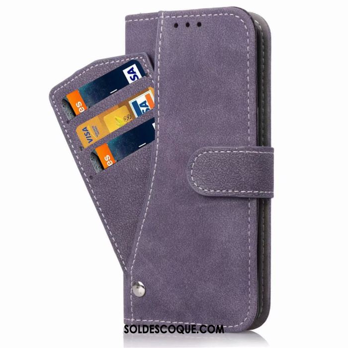 Coque iPhone Xr Cuir Incassable Étui En Cuir Téléphone Portable Délavé En Daim En Vente